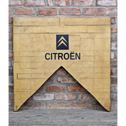 2488 - Vintage fibreglass Citroën sign, H 98cm x W 101cm