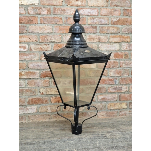 2368 - Victorian style painted copper street lamp with plaque inscribed D. W. Windsor, converted to electri... 