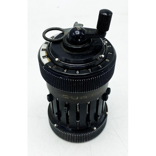 217 - Curta Type 1 mechanical gear type calculator, Made in Liechtenstein by Cortina AG Mauren, Type 1 no.... 