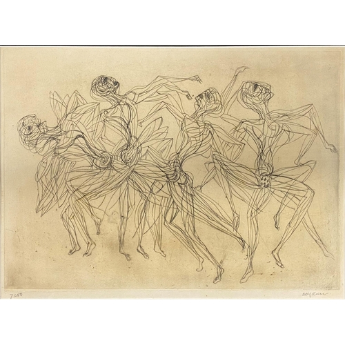 626 - Dolf Rieser (1893-1983, South African) - dancing figures, signed, limited 7/50 etching, 31 x 46cm, f... 