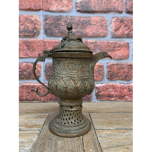 2268 - 19th Century Islamic tinned copper hot water jug H25cm