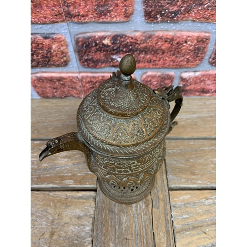 2268 - 19th Century Islamic tinned copper hot water jug H25cm