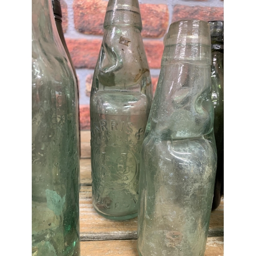 2498 - Large collection of glass bottles relating to Cheltenham, Cirencester and Gloucester, largest H 26cm... 