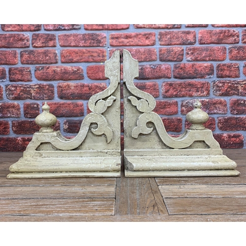 1277 - Pair of Vintage Wooden Corbels H43cm, D37cm