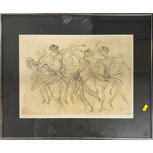 626 - Dolf Rieser (1893-1983, South African) - dancing figures, signed, limited 7/50 etching, 31 x 46cm, f... 