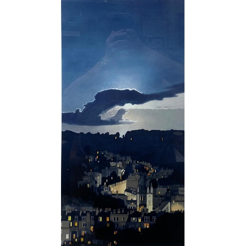 627 - Nick Cudworth (b. 1947) - 'Moon over Bathwick Hill' and 'Widcombe Rising', signed, two ltd edition l... 