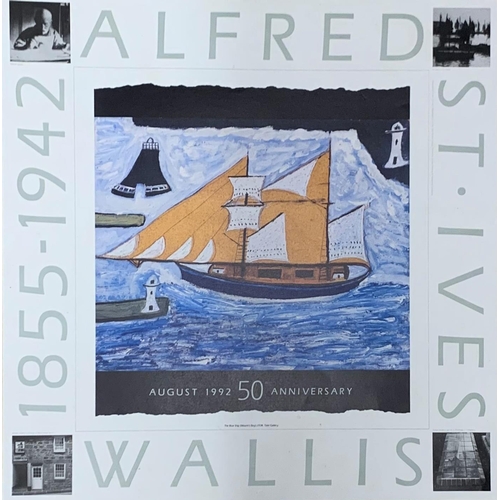 552 - Alfred Wallis (1855-1942) 50th anniversary exhibition poster, 1992, 47cm x 47cm, unframed