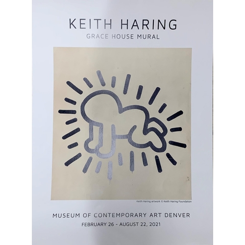 566 - Keith Haring (1958-1990) Grace House Mural print, for Museum of Contemporary Art in Denver, 60cm x 4... 