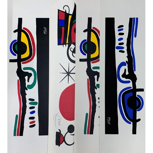 570 - Joan Miró (1893-1983) quantity of surrealism screen prints, 90cm x 30cm, unframed (7)