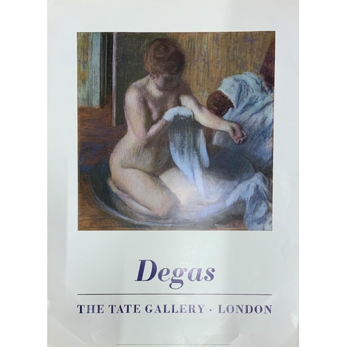 573 - Edgar Degas (1834-1917) woman in a tub exhibition poster, published by Tate Gallery, together with f... 