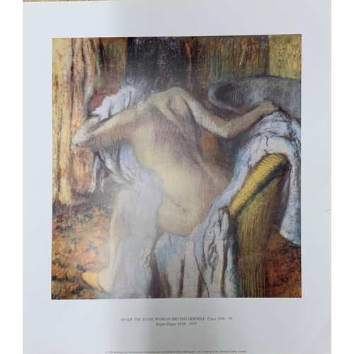 573 - Edgar Degas (1834-1917) woman in a tub exhibition poster, published by Tate Gallery, together with f... 