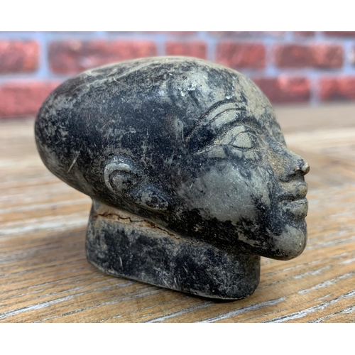 2161 - Ancient Egyptian stone head, depicting the head of an unknown queen, maybe Nefratri? with certificat... 