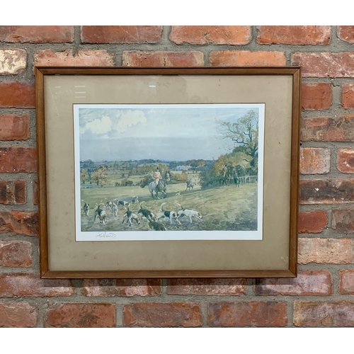 345 - Lionel Edwards (1878-1966) signed hunting themed print, pencil signature to the bottom left, framed,... 