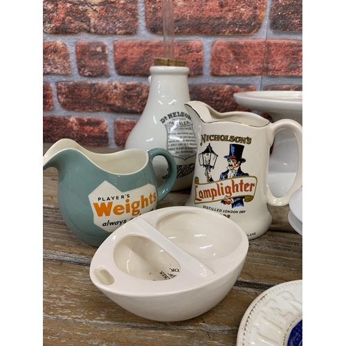 2291 - Kitchenalia - quantity of creamware ceramic kitchenalia to include Worthington Brewery plate and ear... 