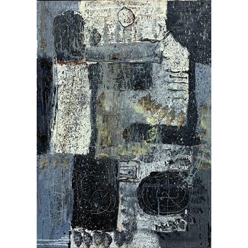 631 - Per Fristrup (20th century, Danish) - abstract, signed verso, oil on canvas with thick impasto, 70 x... 