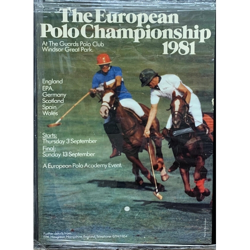 283 - Vintage poster 'The European Polo Championship 1981', 119 x 83cm