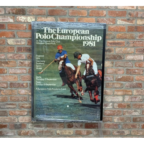 283 - Vintage poster 'The European Polo Championship 1981', 119 x 83cm