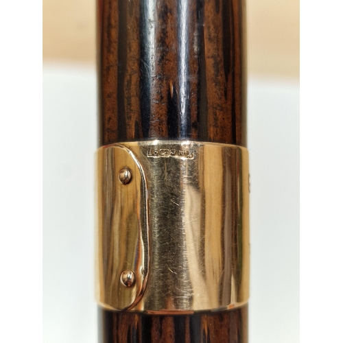 2473 - Birdwood's Macassar ebony Walking Stick with 15-carat gold collar inscribed 'General Sir W.R. Birdwo... 