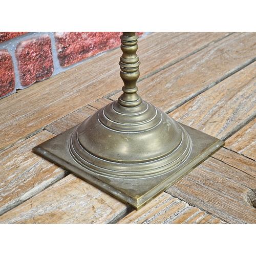 2392 - Rare arts and crafts W.A.S. Benson twin burner duplex oil lamp, this has a 10cm gallery and comes wi... 