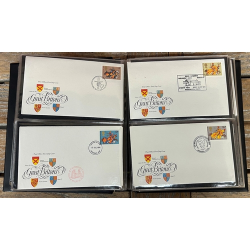 2553 - Large album of GB first day covers 1960-2000 over 100, with an album of GB islands FDCs and a furthe... 