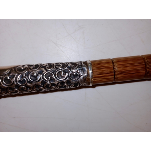 401 - Lovely quality Sword stick the mount made by 'Thomas William Daniels' London, 1905, in a cane carved... 