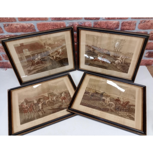 581 - Set of four framed and glazed engravings, entitled 