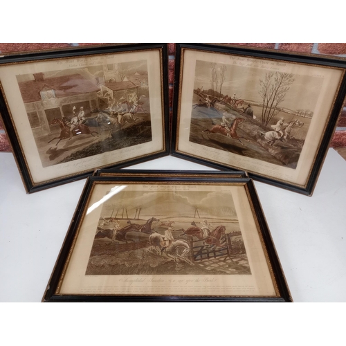 581 - Set of four framed and glazed engravings, entitled 