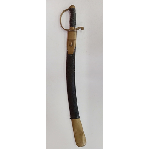 2464 - Victorian Constabulary Police short sword, Standard issue 1850, with scabbard L74cm