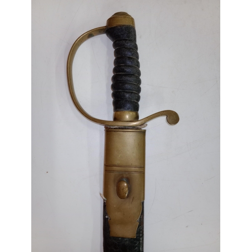 2464 - Victorian Constabulary Police short sword, Standard issue 1850, with scabbard L74cm