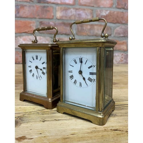 273 - Two brass cased carriage clocks, in working order with keys (2)