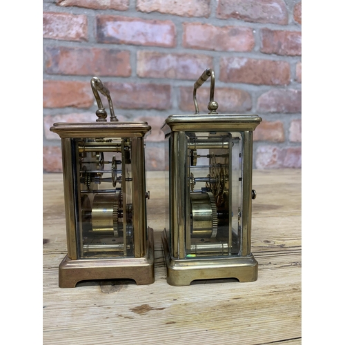 273 - Two brass cased carriage clocks, in working order with keys (2)