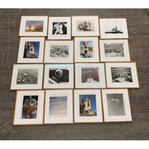 603 - Collection of sixteen original government issue NASA framed photographs - to include Buzz Aldrin, Sp... 