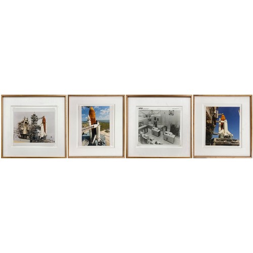 603 - Collection of sixteen original government issue NASA framed photographs - to include Buzz Aldrin, Sp... 