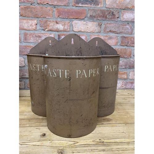 2270 - Assortment of Mid-Century railway 'waste paper' bins, Largest H x 38cm (4)