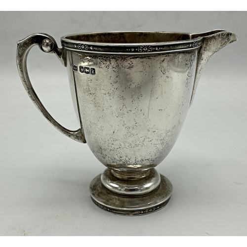 93 - 1920s cast silver jug, maker Mappin & Webb, Sheffield 1927, 10cm high, 6.5oz approx