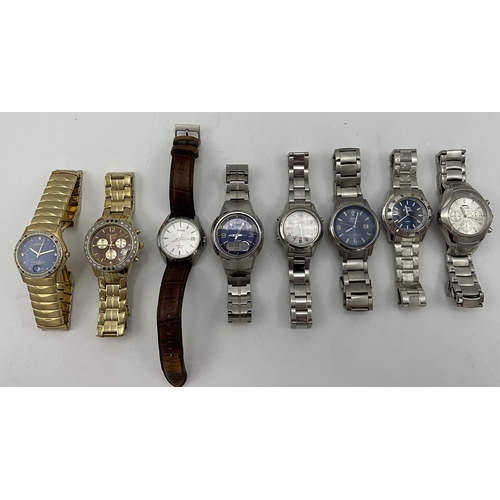 22 - Collection of gents watches, two Ingersoll, two Casio, three Slazenger and a Pulsar Kinetic (8)