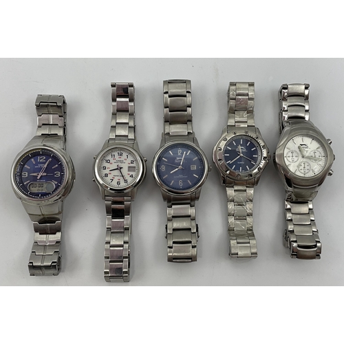 22 - Collection of gents watches, two Ingersoll, two Casio, three Slazenger and a Pulsar Kinetic (8)