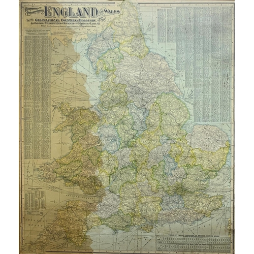 585 - Large Early 20th century air railways and steam ship lines British map by The Scarborough Publishing... 