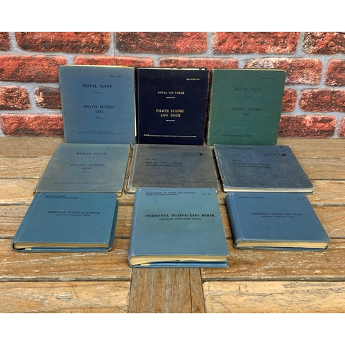 2458 - Collection of RAF personal flying log books, post war collection from pilot Michael Cooper, logs run... 