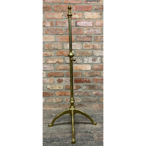 2378 - A High Quality W.A.S Benson heavy cast Victorian Brass Standard Lamp, telescopic, signed at the bott... 