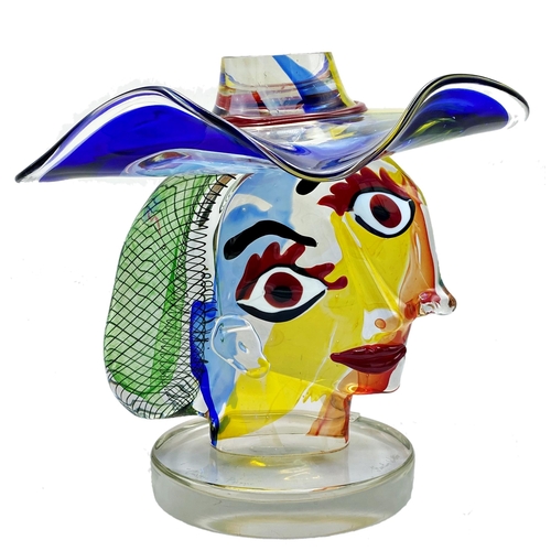 612 - Walter Furlan (1931-2018) - 'OMAGGIO A PICASSO', impressive Murano glass sculpture, signed and title...