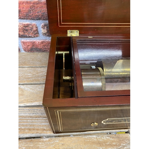 271 - Rare and Impressive Nicole Freres Grand Format fat cylinder music box, No. 34734, the bedplate stamp... 