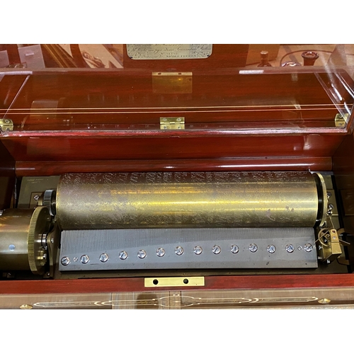 271 - Rare and Impressive Nicole Freres Grand Format fat cylinder music box, No. 34734, the bedplate stamp... 