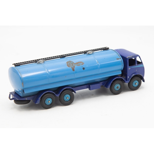 3009 - Dinky Supertoys No. 504 Foden 14-Ton Tanker. Two-tone blue and 1st-type grille and cab. Model in ver... 