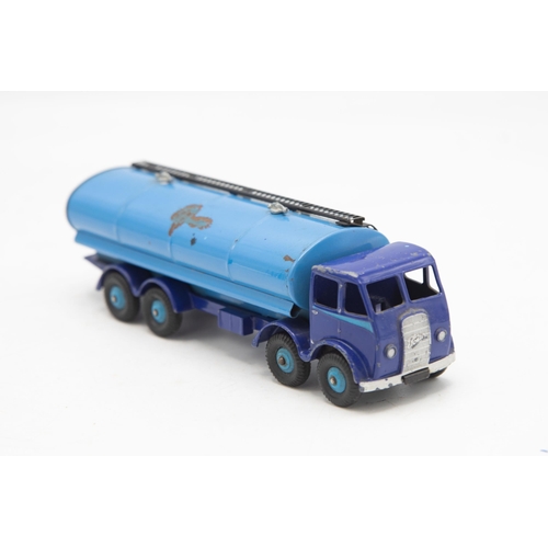 3009 - Dinky Supertoys No. 504 Foden 14-Ton Tanker. Two-tone blue and 1st-type grille and cab. Model in ver... 