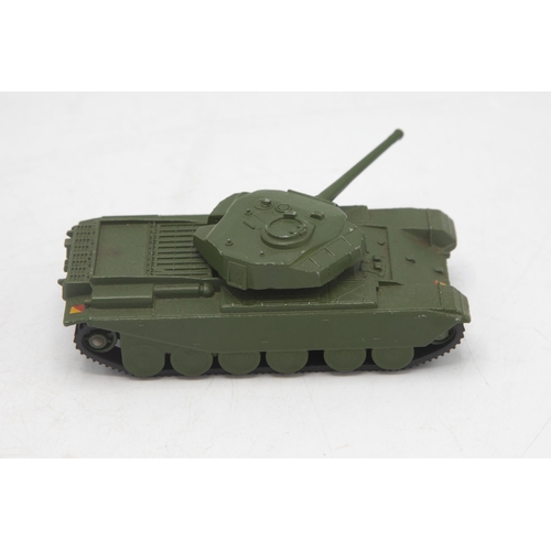 3032 - Dinky Toys 651 Centurion Tank, clean example on original rubber tracks, split on one corner of box, ... 