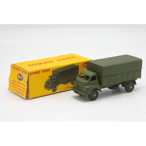 3035 - Dinky Toys 621 3-ton Army Wagon, Bedford lorry, mint and boxed