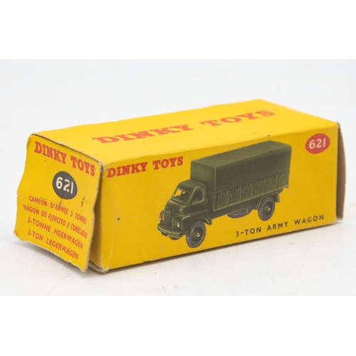 3035 - Dinky Toys 621 3-ton Army Wagon, Bedford lorry, mint and boxed