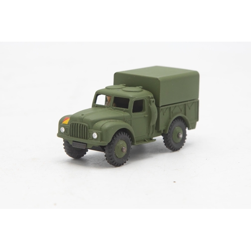 3037 - Dinky Toys 641 Army 1-Ton Cargo Truck, very crisp example, mint and boxed