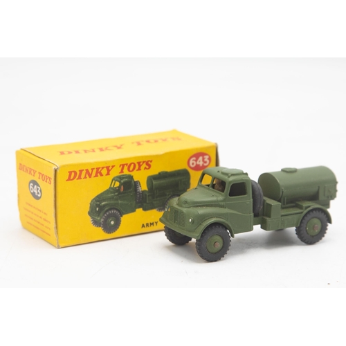 3038 - Dinky Toys 643 Army Water Tanker, Austin chassis, mint and boxed